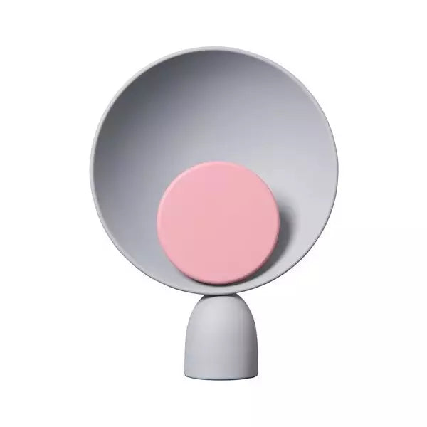 Lampe de table blanche mate, design bol sculptural, luminaire LED moderne idéal pour un décor intérieur épuré.