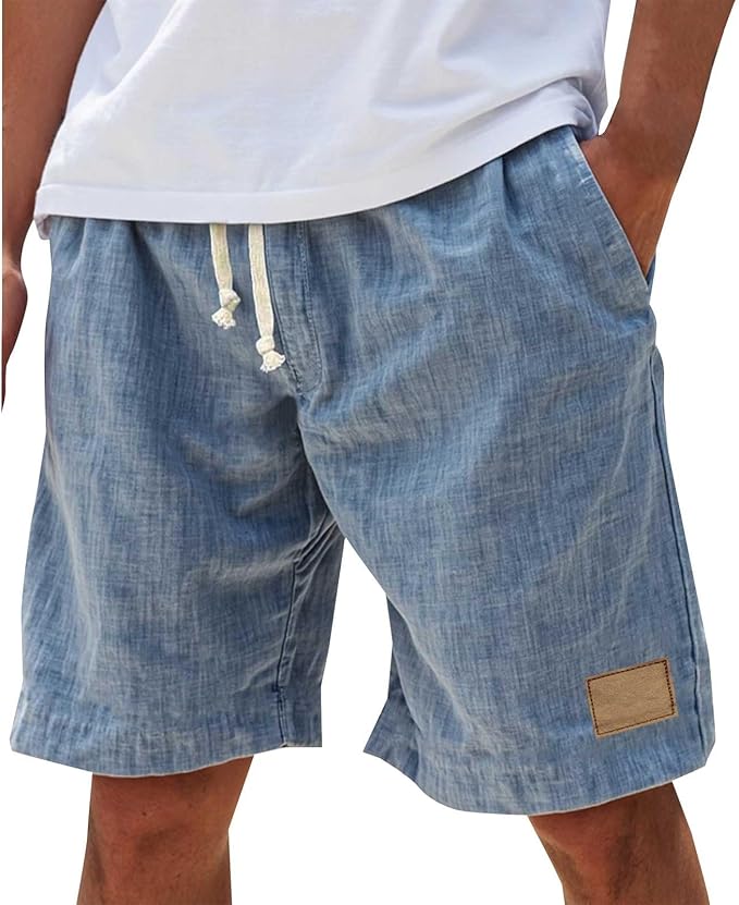 Short en coton pour homme, gris anthracite, ultra confortable, parfait pour l'été et les vacances.