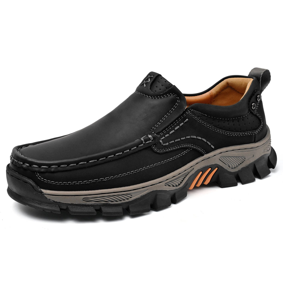 Bottines homme mi-saison avec semelle antidérapante, idéales pour un confort et maintien exceptionnels.
