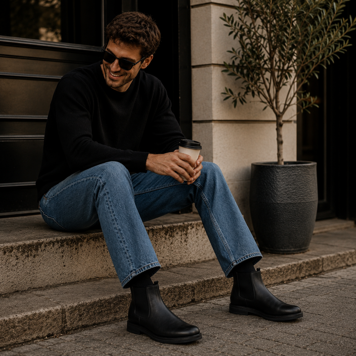 Élégantes bottines Chelsea hommes, parfaites pour un look chic décontracté et un confort optimal.