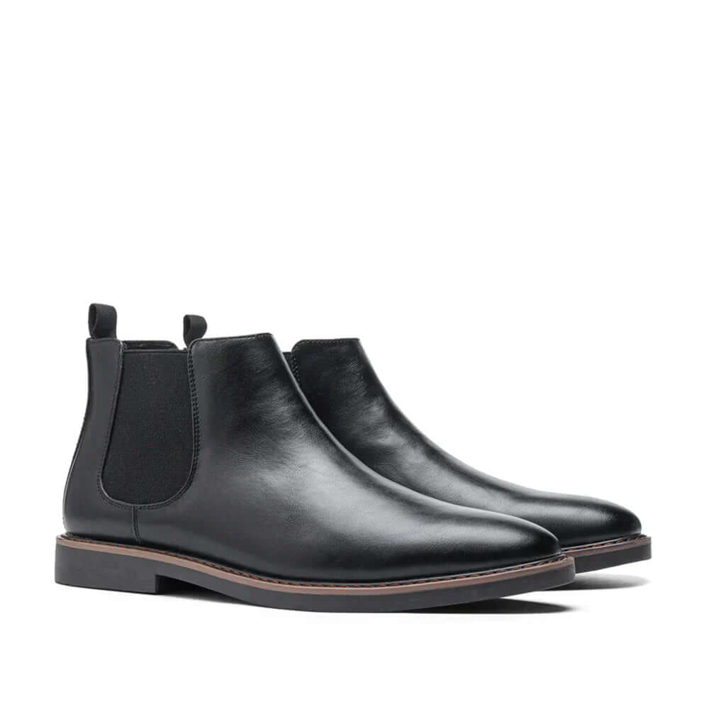 Bottines Chelsea homme confortables, idéales pour la marche en ville, style intemporel et polyvalent.