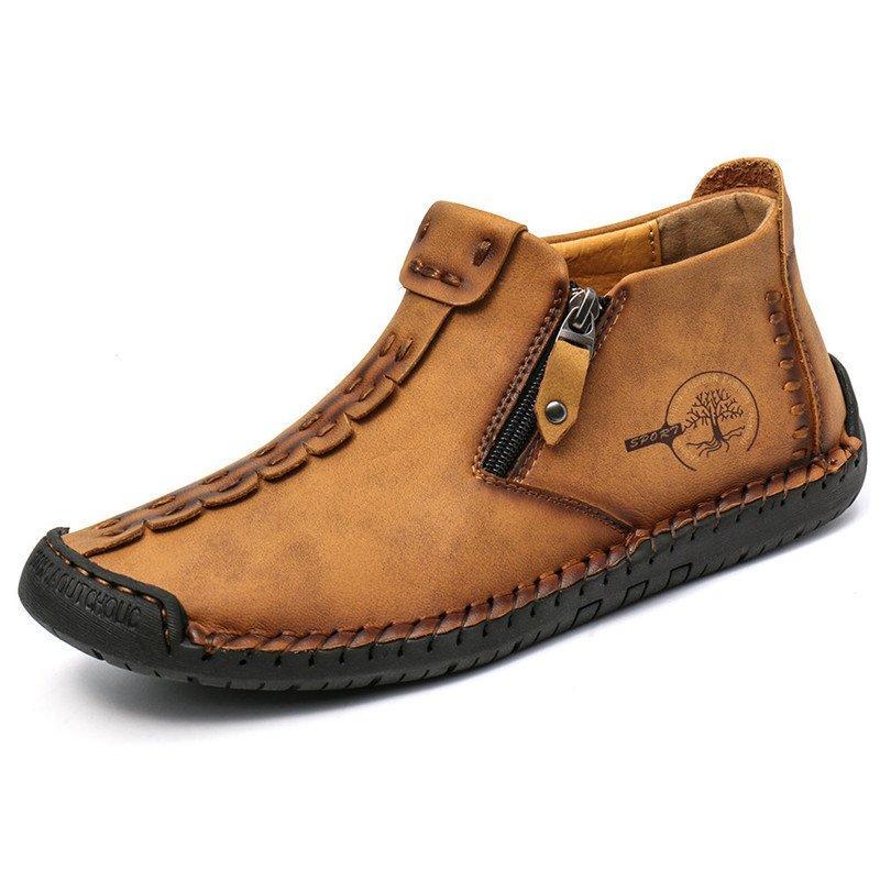 Bottines homme décontractées marron, confortables et stylées pour un usage quotidien avec une adhérence durable.