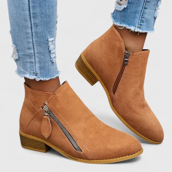 Bottines femme orthopédiques alliant élégance et confort. Idéales pour le soutien quotidien en automne/printemps.