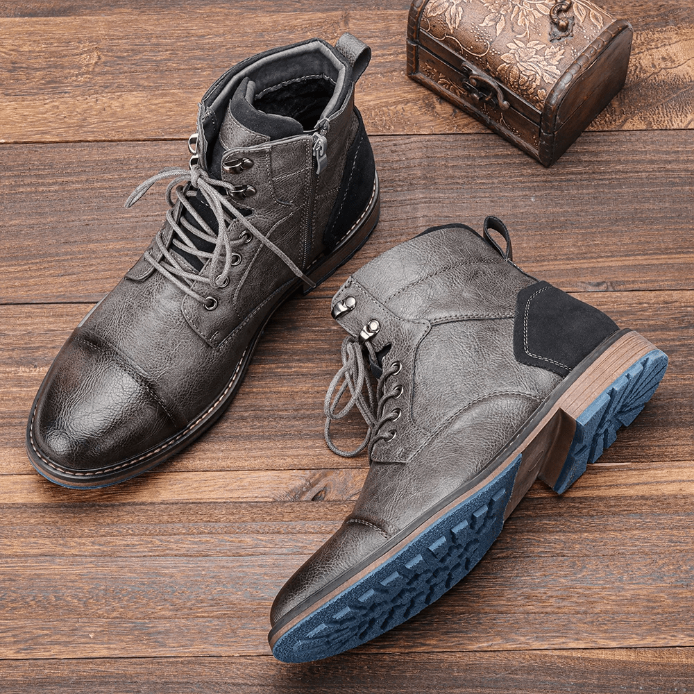 Bottines homme à semelle antidérapante pour une adhérence parfaite et sécurité en ville.