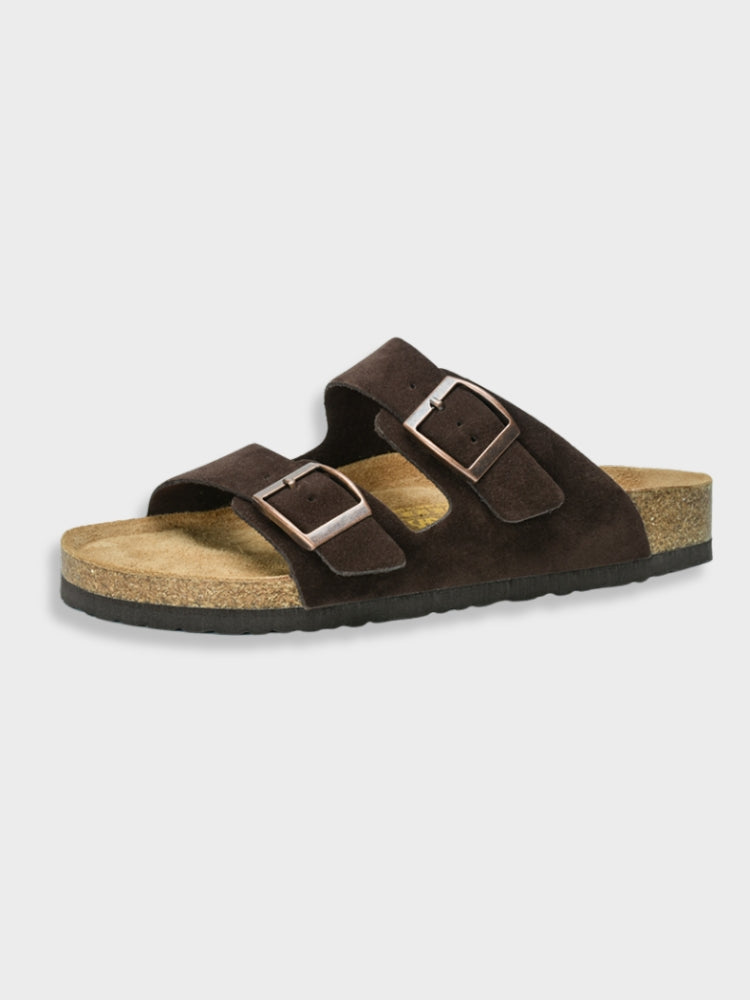 Sandales d'été plates Arizona pour femmes, très confortables et élégantes. Idéales pour un style décontracté chic.