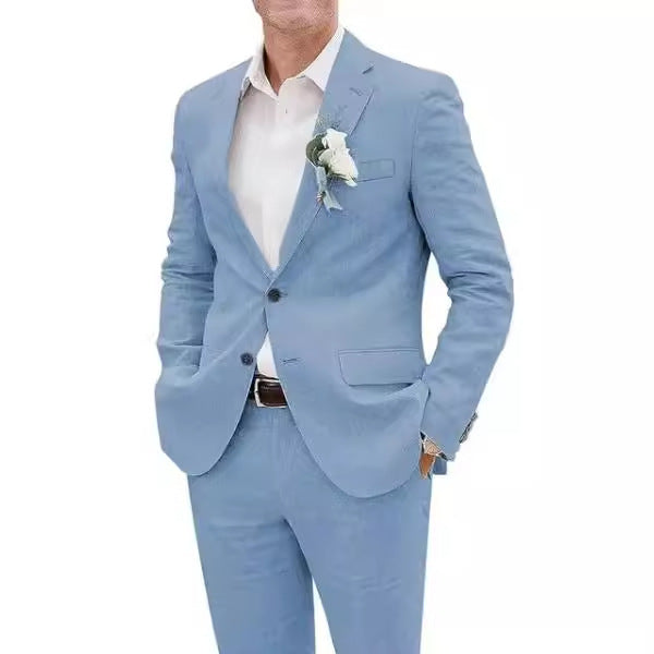 Costume homme slim décontracté chic, parfait pour le loisir et les événements modernes. Vêtement élégant et stylé.