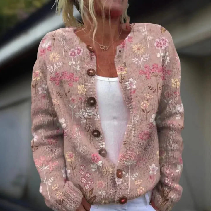 Élégant cardigan imprimé pour femmes, style unique, parfait pour ajouter une touche chic au printemps/automne.