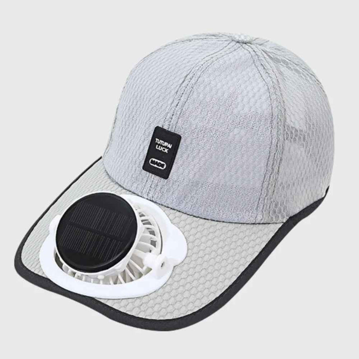 Casquette de voyage unisexe avec ventilateur USB rechargeable. Pour rester au frais sous le soleil, sport, loisirs.