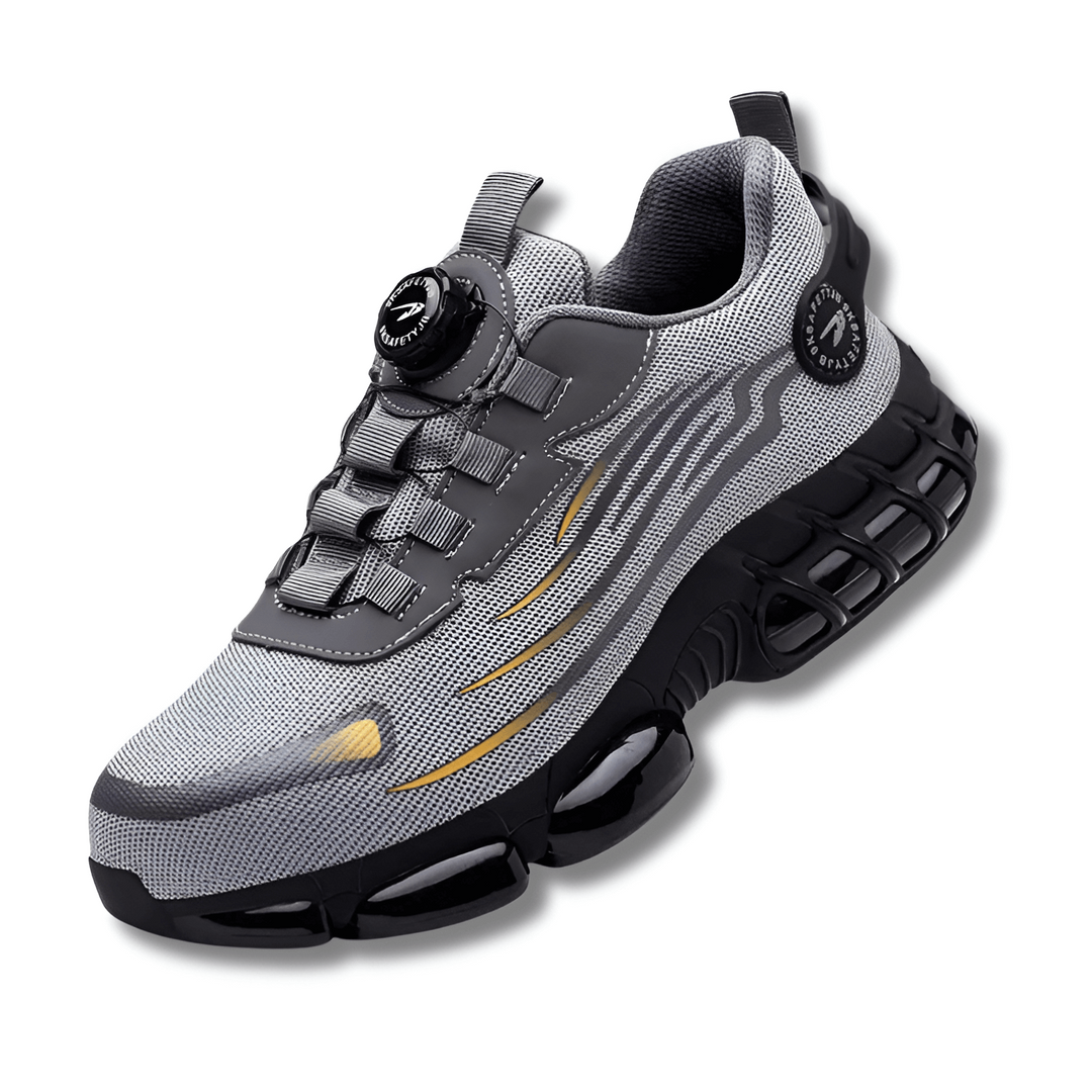Chaussures de sécurité professionnelles légères et antidérapantes, offrant un confort ergonomique.