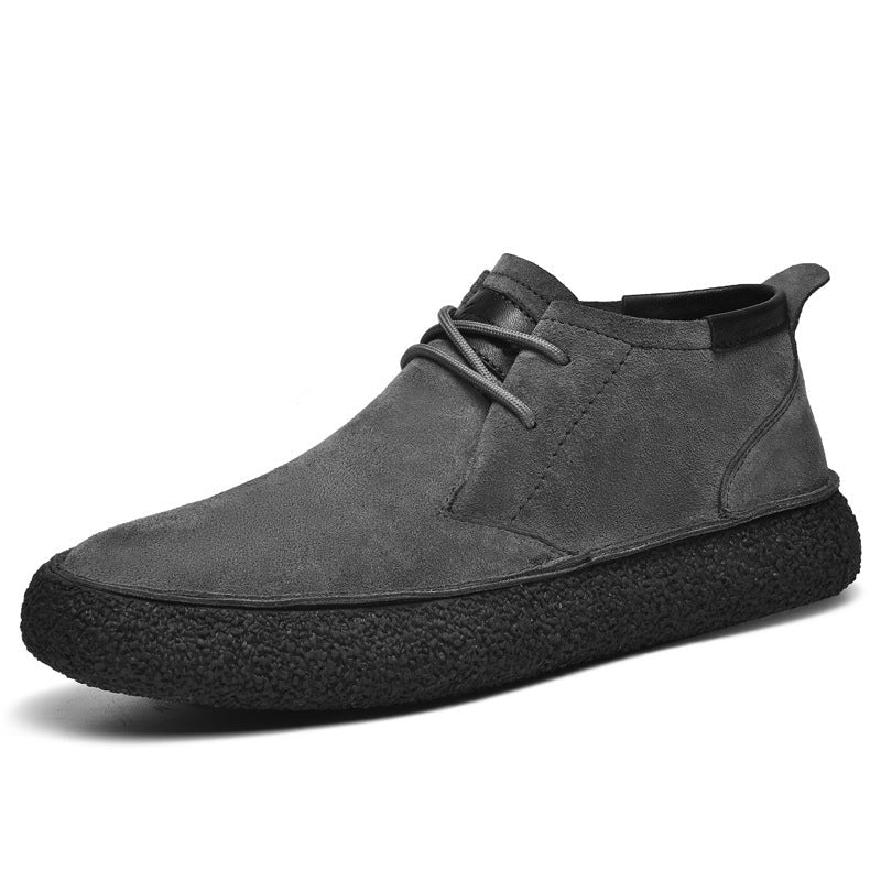 Bottines homme casual à lacets, design polyvalent pour un look élégant et décontracté en ville.