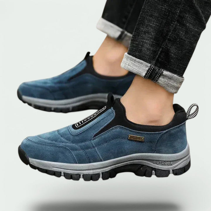 Chaussures de marche homme, confortables et antidérapantes, conçues pour le bien-être des pieds et réduire la douleur.