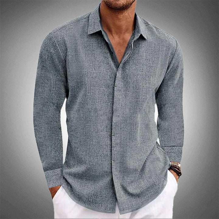Chemise homme à manches longues, style décontracté et confortable, coupe regular pour un look moderne.