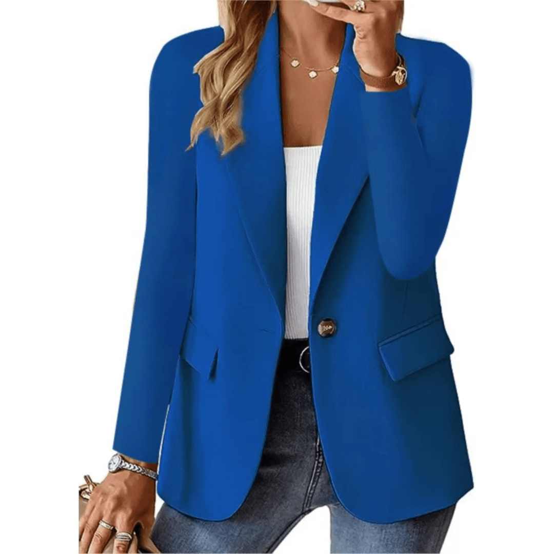 Blazer long femme confortable et chic, ajoute une touche d'élégance à toute tenue mode et professionnelle.