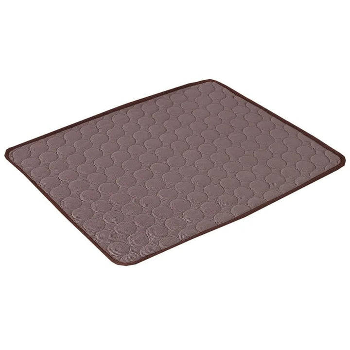 Tapis rafraîchissant polyvalent pour chat, idéal pour intérieur ou extérieur, confort estival garanti contre la chaleur.