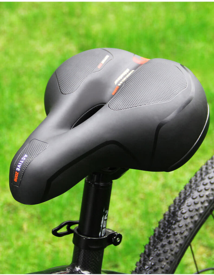 Selle de vélo unisexe ergonomique pour un confort optimal en cyclisme VTT et route.