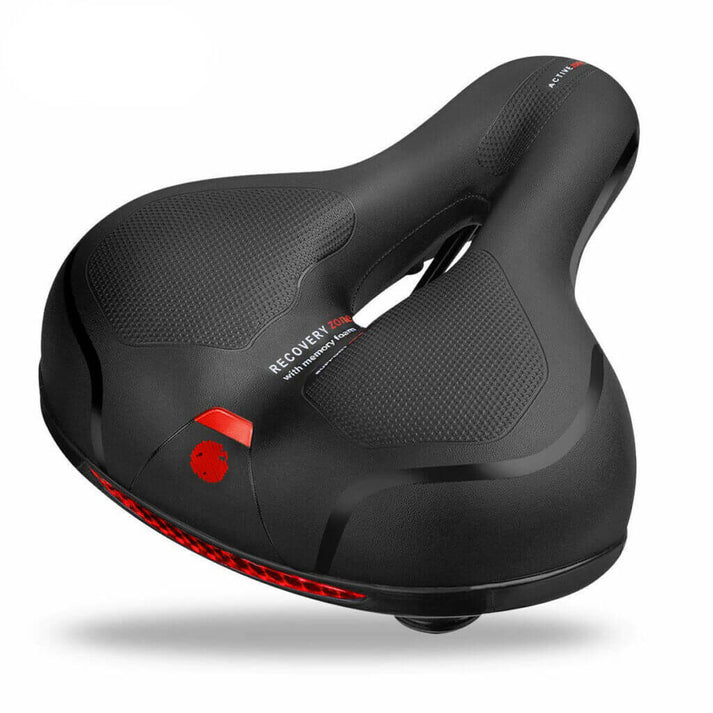 Selle de vélo confort bleue, ergonomique et rembourrée pour cyclisme VTT, route, accessoires vélo.