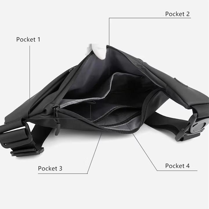 Sac pour hommes léger et discret, style crossbody, idéal pour le voyage.