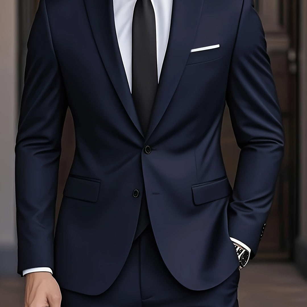 Costume homme slim fit, tenue formelle idéale pour cérémonies, mariages et événements spéciaux.