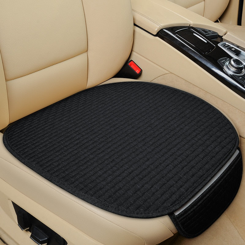 Coussin de siège auto universel en lin, antidérapant, protecteur pour voiture, améliore le confort.