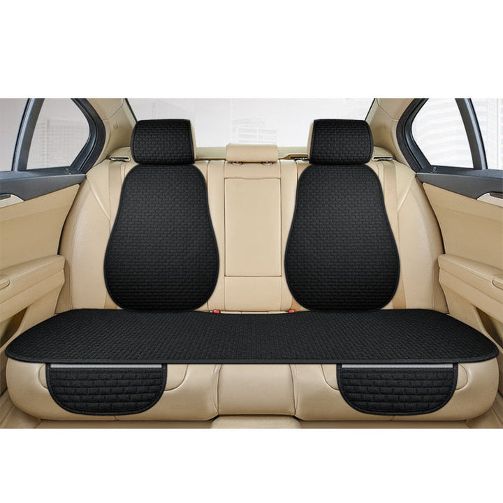 Coussin de siège auto en lin pour conducteur ou passager, universel, antidérapant, grand confort.