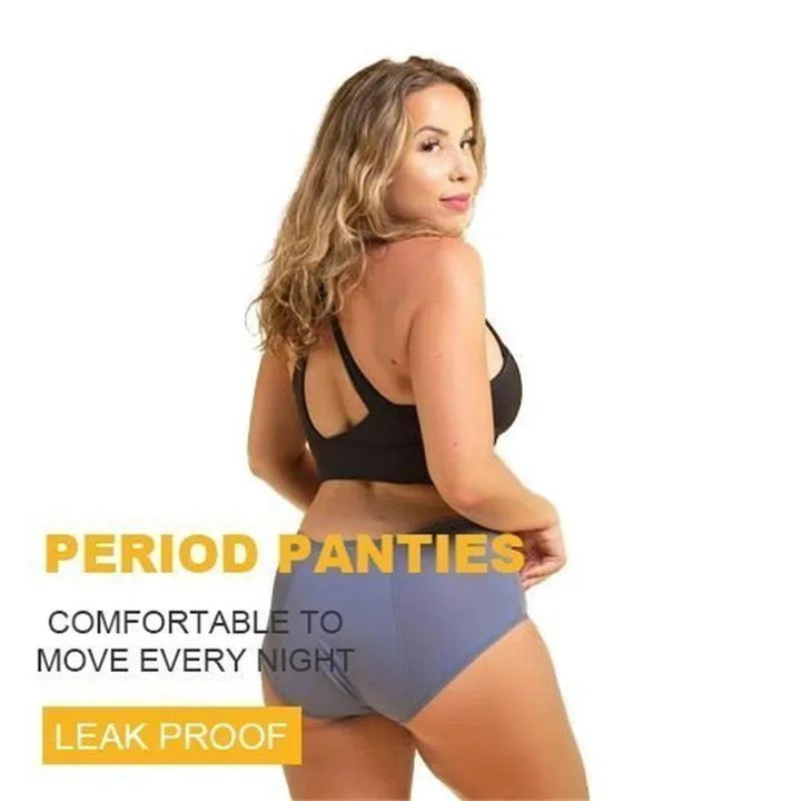 Culotte taille haute élégante et discrète, conçue pour une protection antifuite fiable et un confort optimal.