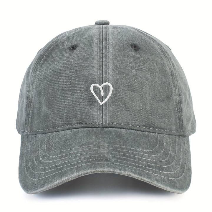 Chapeau vintage femme décontracté, coton HeartBeat. Ajustable, accessoire mode pour l'été.