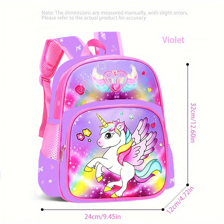Magnifique sac à dos licorne magique pour fille, stimulant l'imagination et l'aventure scolaire.