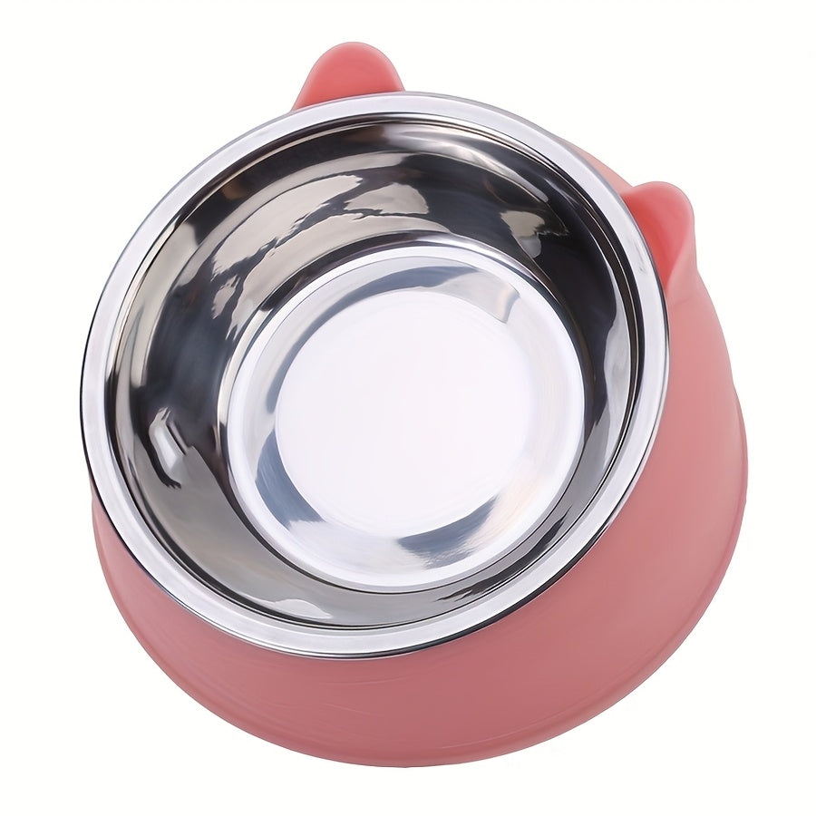Robuste double bol élevé en acier inoxydable, conçu pour durer et offrir un confort optimal aux animaux.
