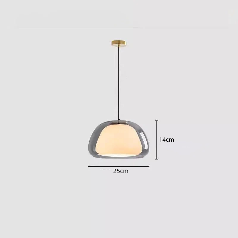 Éclairage suspendu moderne, lustre verre pour décor contemporain.