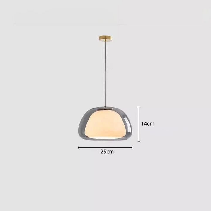 Éclairage suspendu moderne, lustre verre pour décor contemporain.
