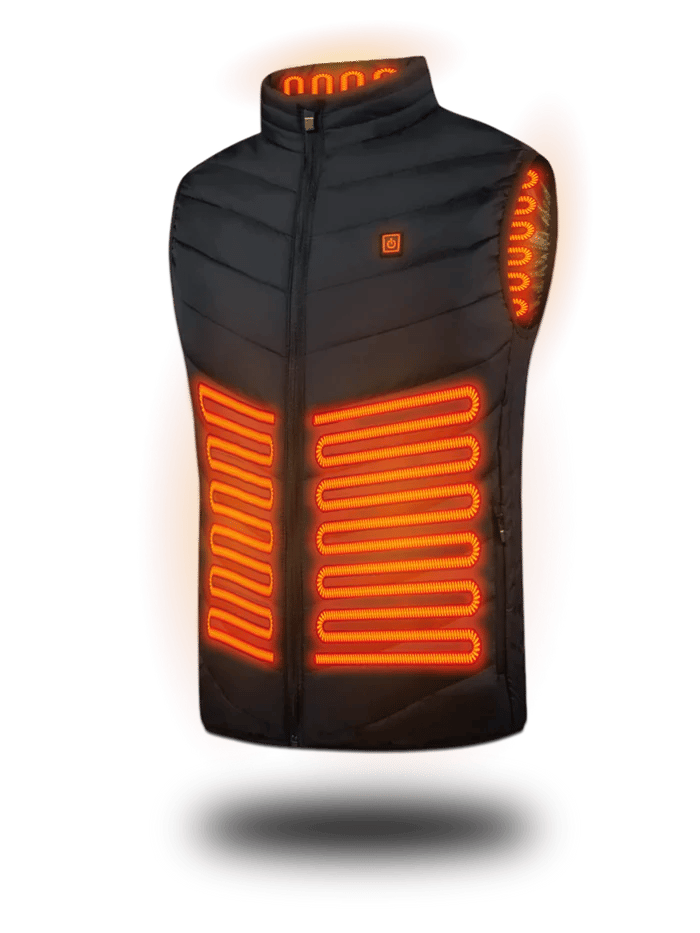 Veste chauffante VitalWarm unisexe en nylon, idéale pour activités hivernales extérieures et travail au froid.