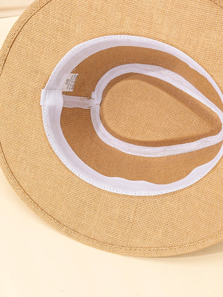 Accessoire de mode chic : chapeau de paille panama unisexe pour la plage, l'été, le voyage et les vacances.