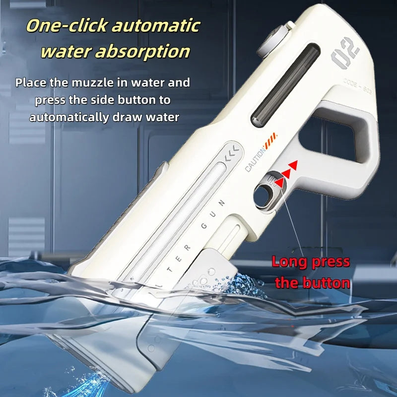 Bataille d'eau épique avec ce pistolet électrique puissant. Amusement extérieur pour tous les âges.