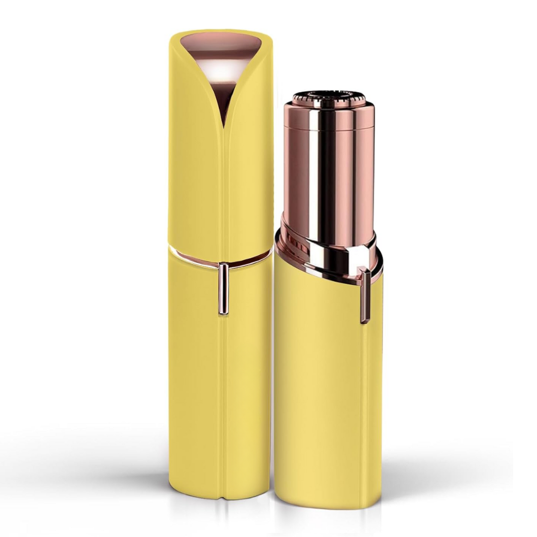 Design ergonomique de l'épilateur visage pour une prise en main facile et précise.