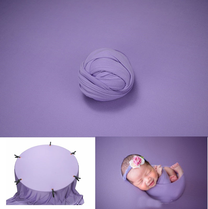 Idéal pour studio photo : mousseline de coton et toile de fond pour bébés.