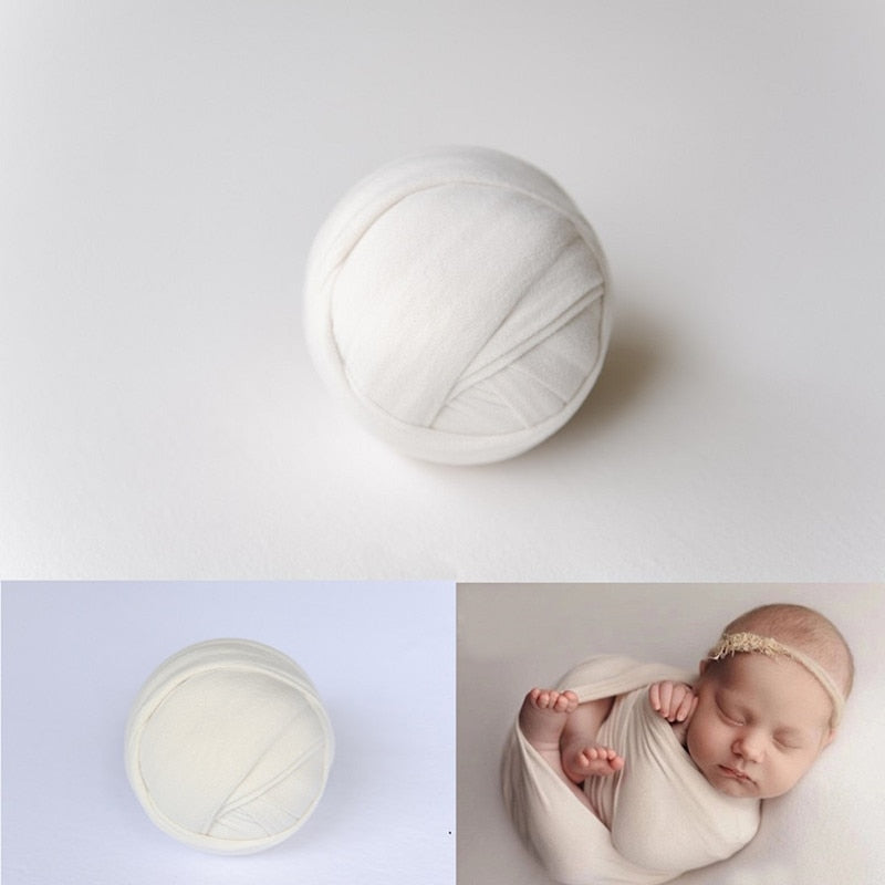 Mousseline de coton pour emmaillotage et toile de fond studio, photo bébé.