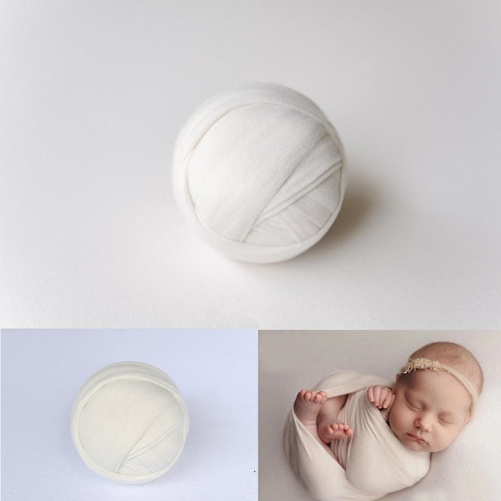 Mousseline de coton pour emmaillotage et toile de fond studio, photo bébé.