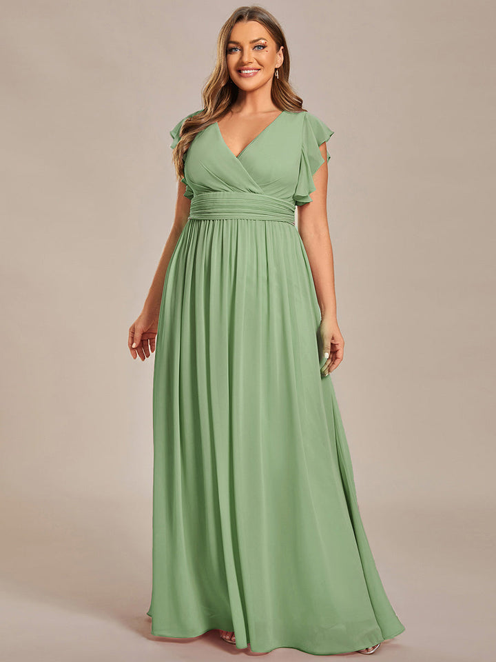 Robe longue femme, dos ouvert, manches courtes. Élégante pour une soirée ou un mariage d'été mémorable.