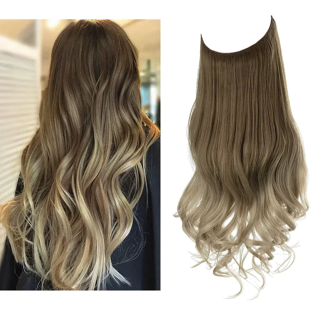 Kit extensions cheveux naturels pour femme, ajoutant longueur et volume pour toute coiffure beauté.