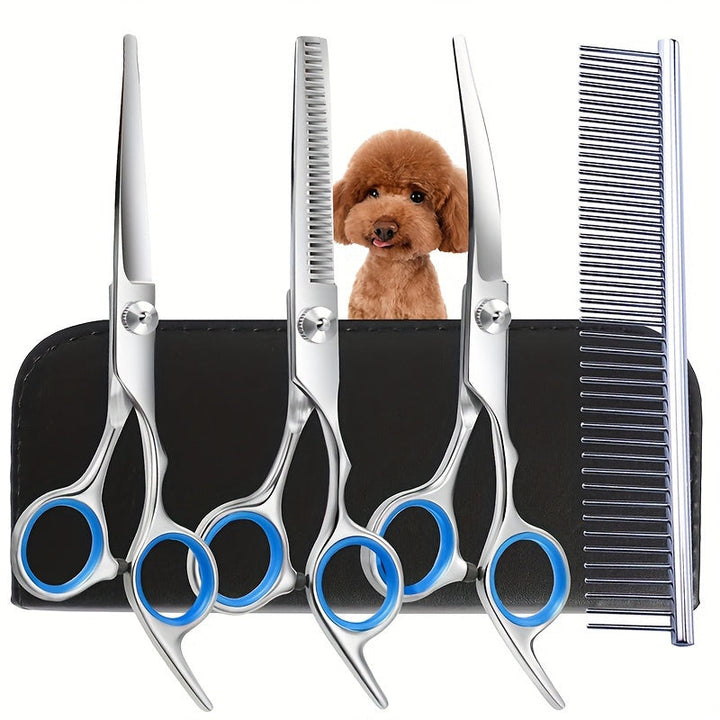 Ciseaux de toilettage professionnels pour chiens et chats, idéal pour couper et entretenir le pelage avec précision.