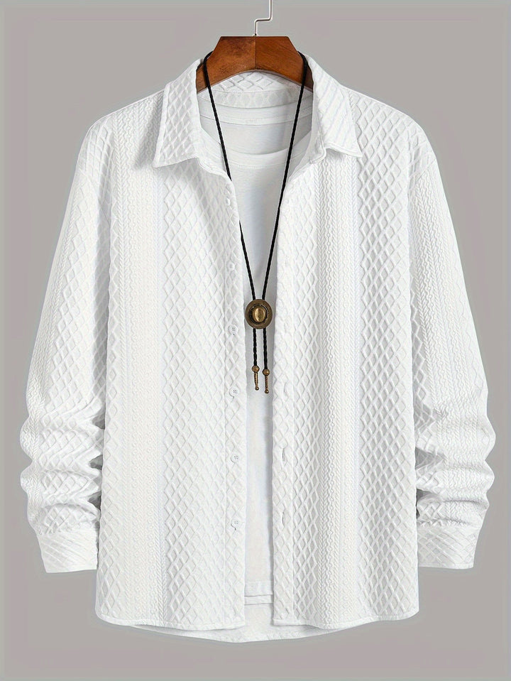 Chemise homme à manches longues, design contemporain, extensible pour un confort optimal.
