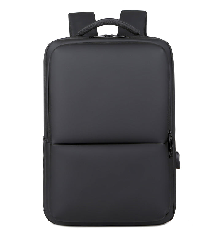 Sac à dos noir étanche pour ordinateur portable, parfait pour le travail, les déplacements et l'organisation.