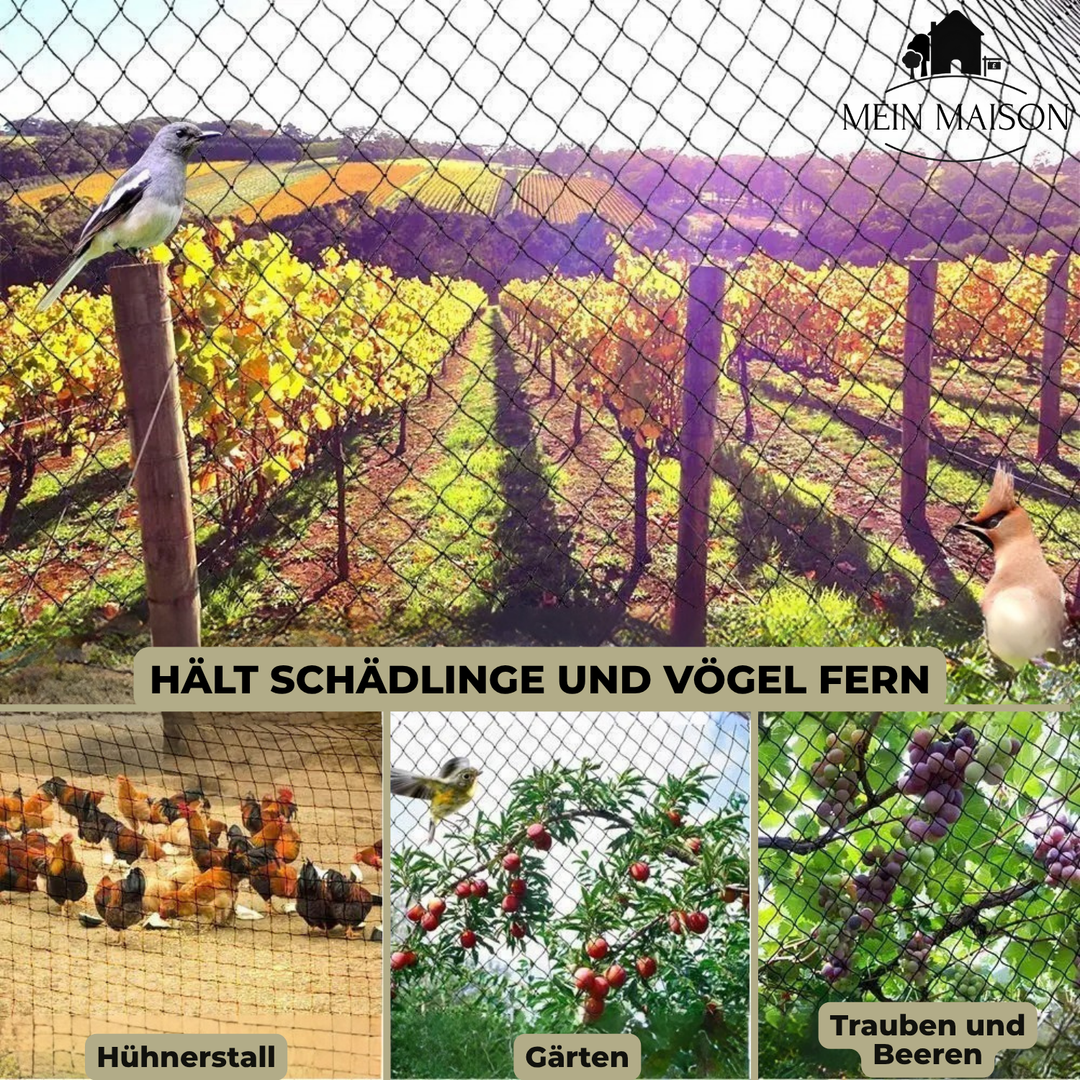 Rouleau de filet de jardin anti-oiseaux et UV, équipement de jardinage prêt à protéger vos plantes et récoltes.