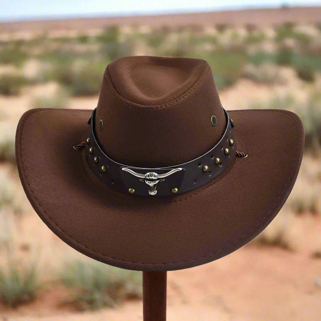 Chapeau de cow-boy unisexe polyvalent pour l'extérieur, l'été, l'aventure. Jugulaire ajustable incluse.