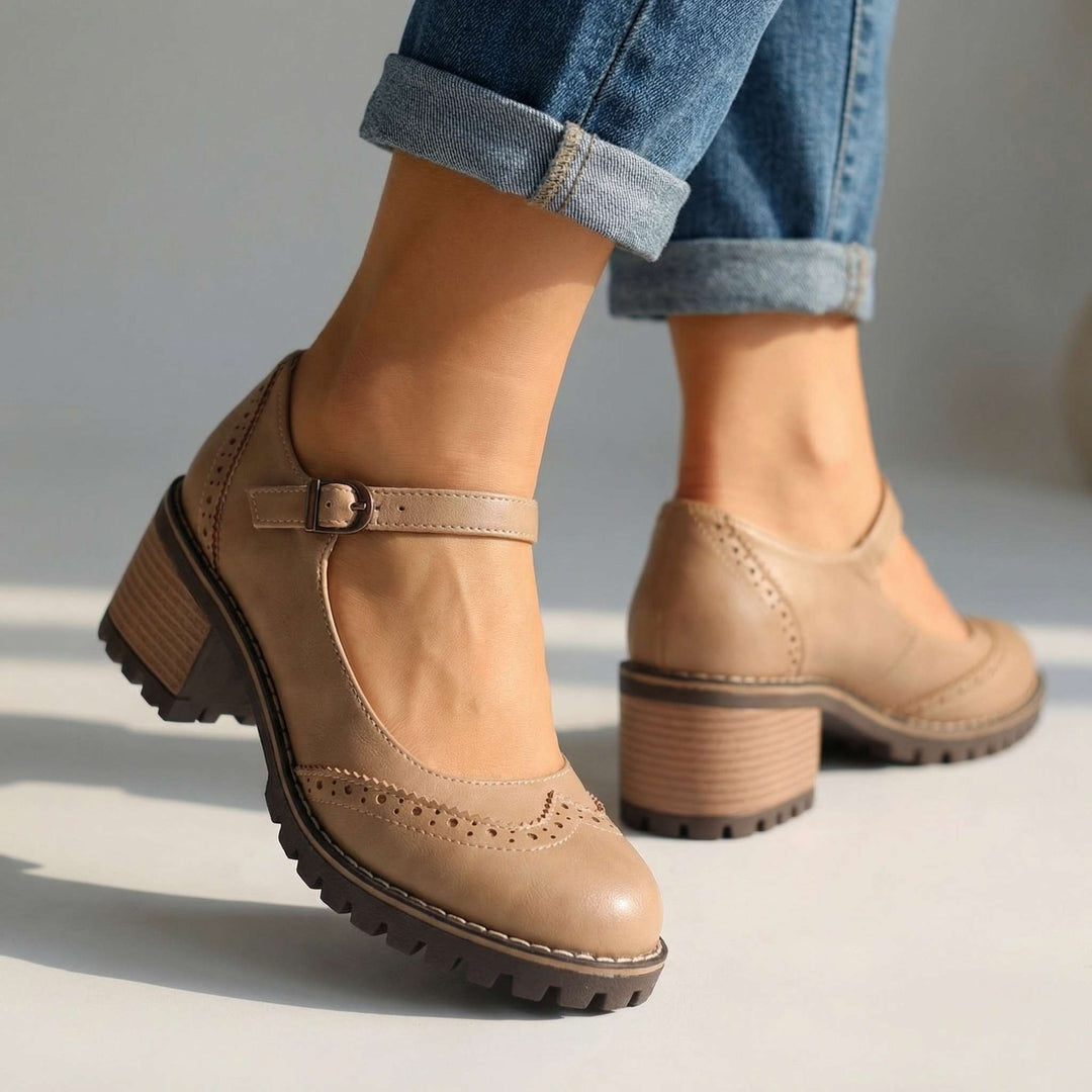 Chaussures décontractées Mary Jane femme, idéales automne printemps, confortables bout rond.
