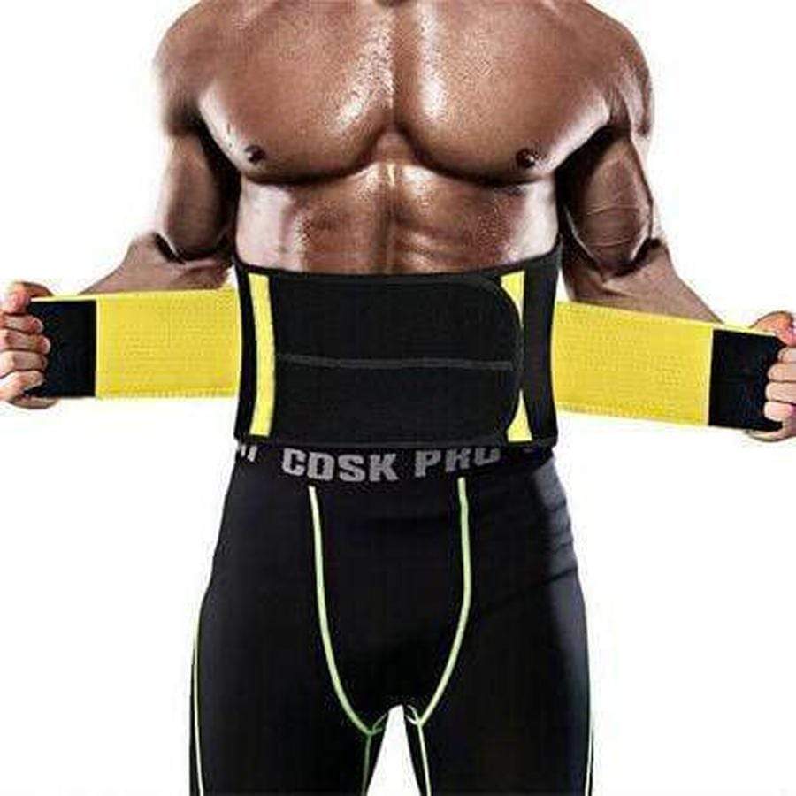 Ceinture de sudation thermique homme, brûle graisse pour entraînement et soutien lombaire.