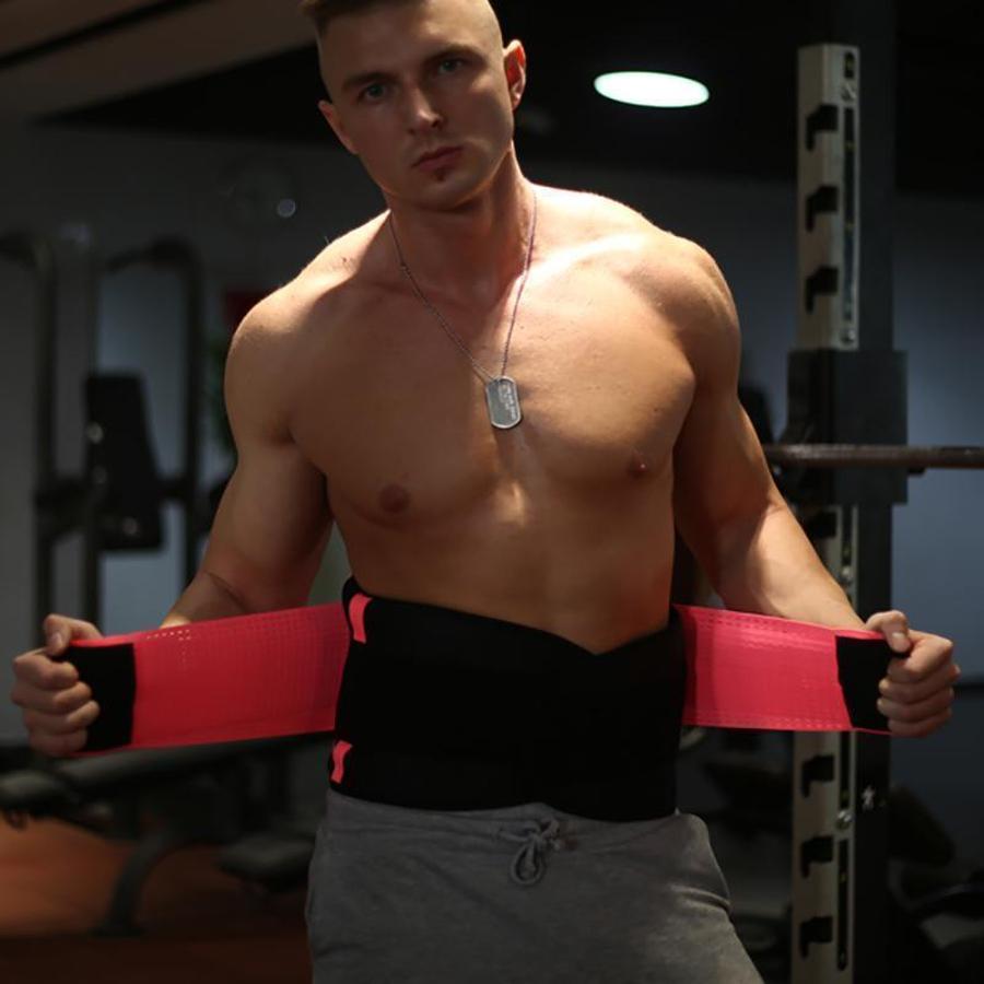 Ceinture thermique homme favorisant la sudation pour un ventre plat et un amincissement ciblé.