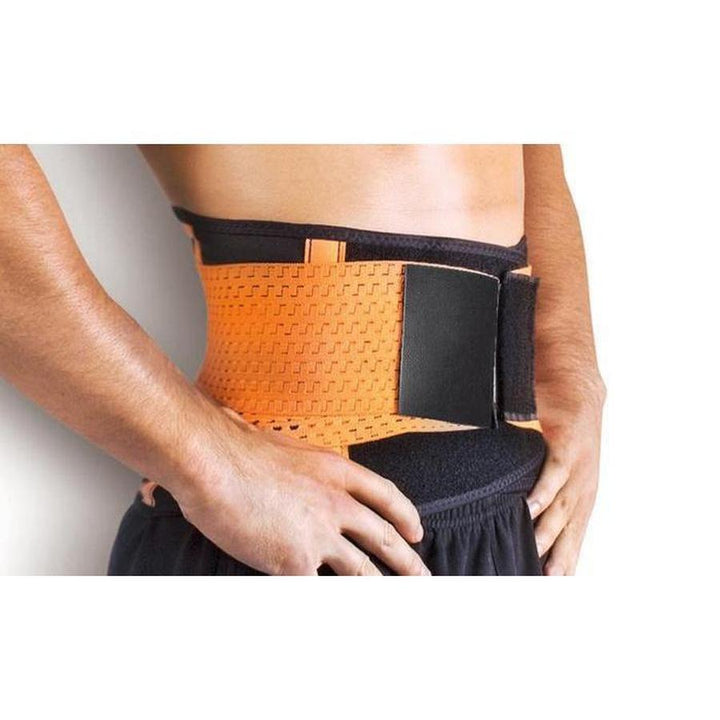 Gaine de sport homme amincissante, offre soutien lombaire et maximise la sudation pendant l'exercice.