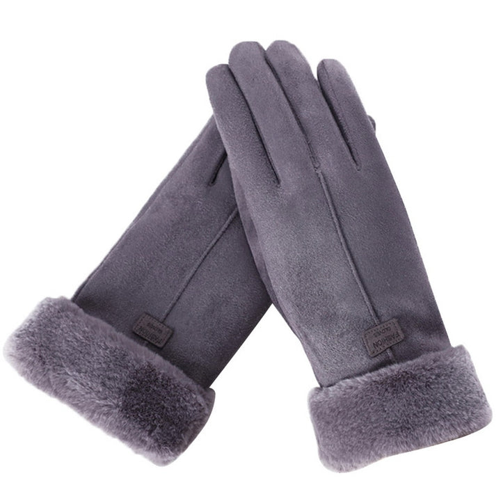 Accessoire hivernal essentiel : gants pour femme, doux, chauds et dotés d'une fonction tactile pratique.