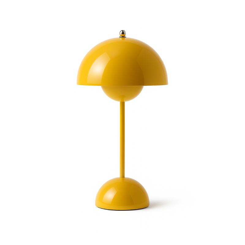 Lampe à poser LED rechargeable, éclairage polyvalent pour bureau ou salon, design intemporel.